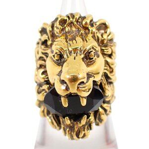 Gucci Lion Head Color Stone Ring